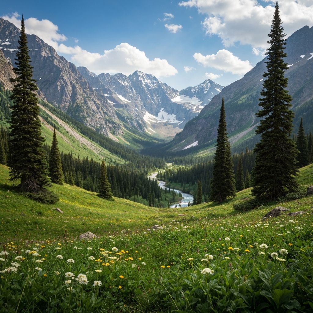 Mountain landscape representing depth, growth, and perspective